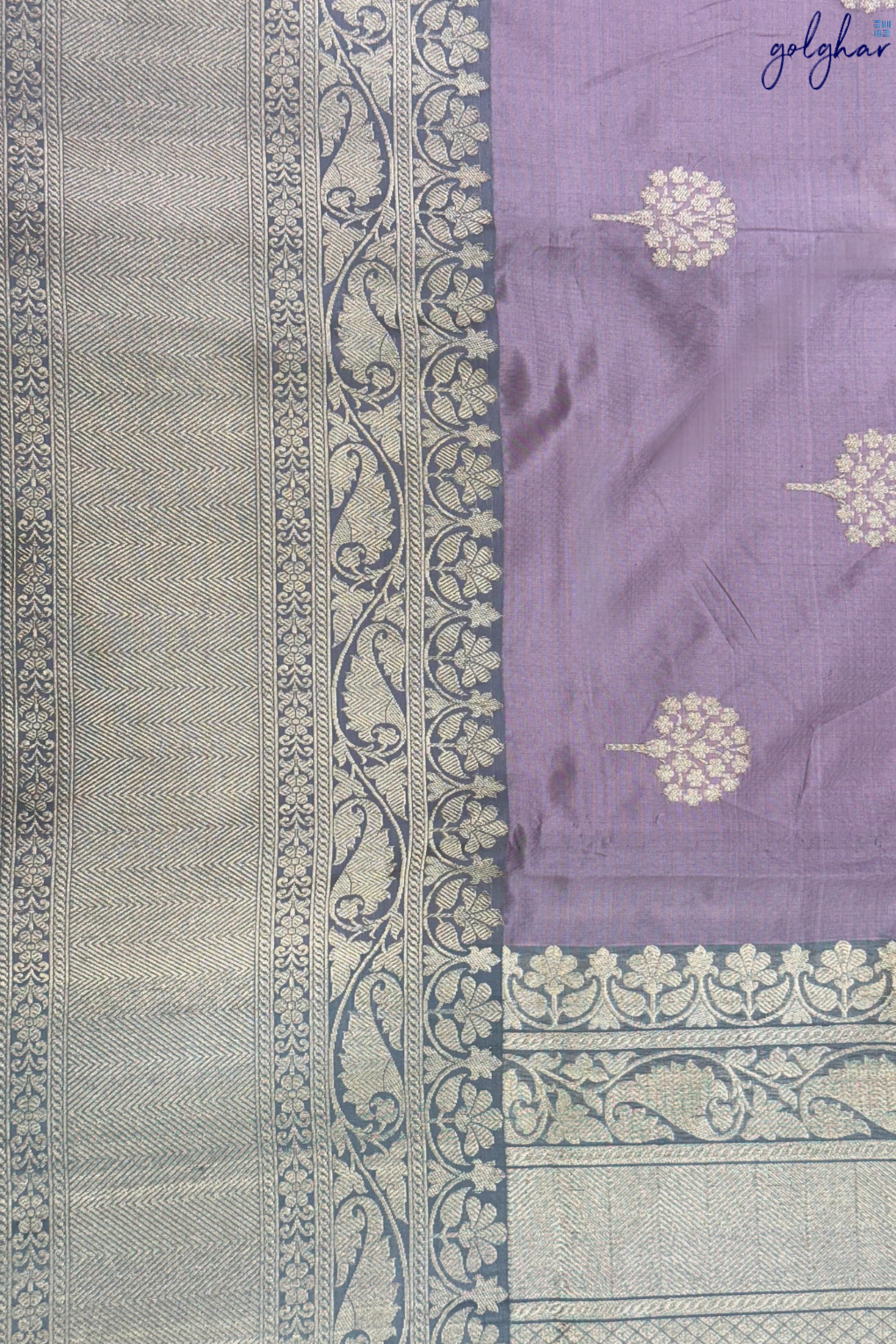 Katan Silk Lavender Handloom Banarasi Saree