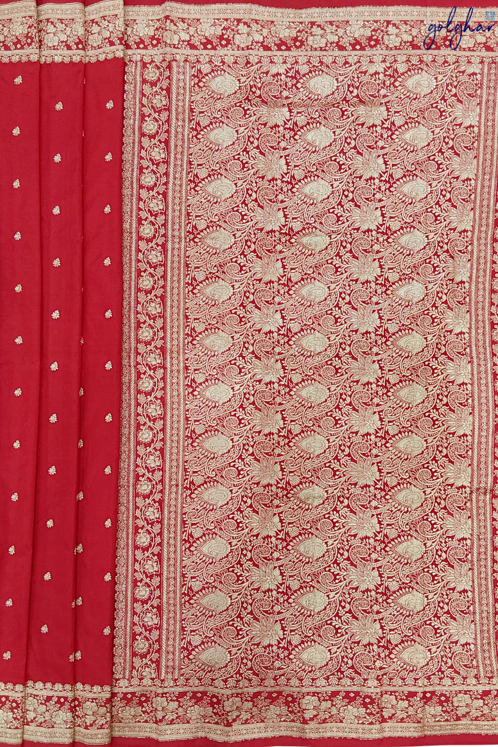 Katan Silk Zari Weave Banarasi Handloom Red Saree