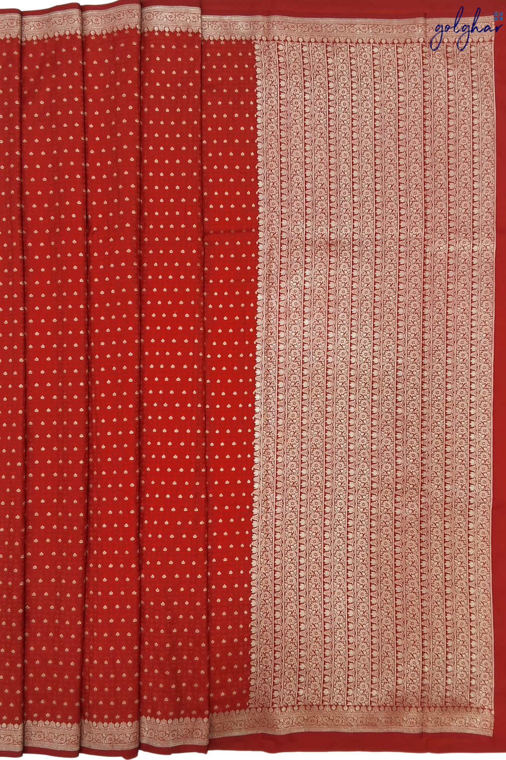 Liva Rich Red Handloom Banarasi Saree