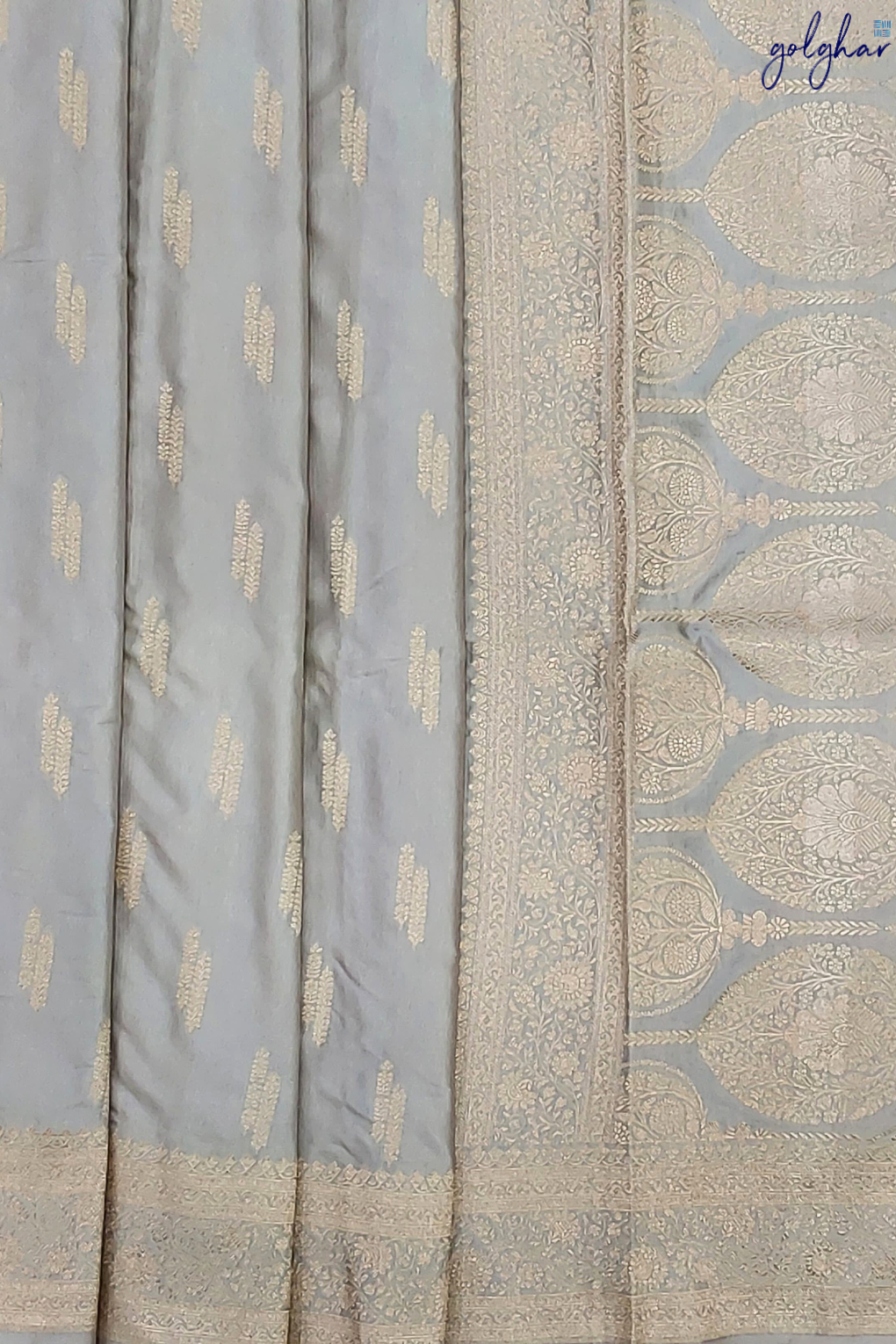 Liva Grey Handloom Banarasi Saree