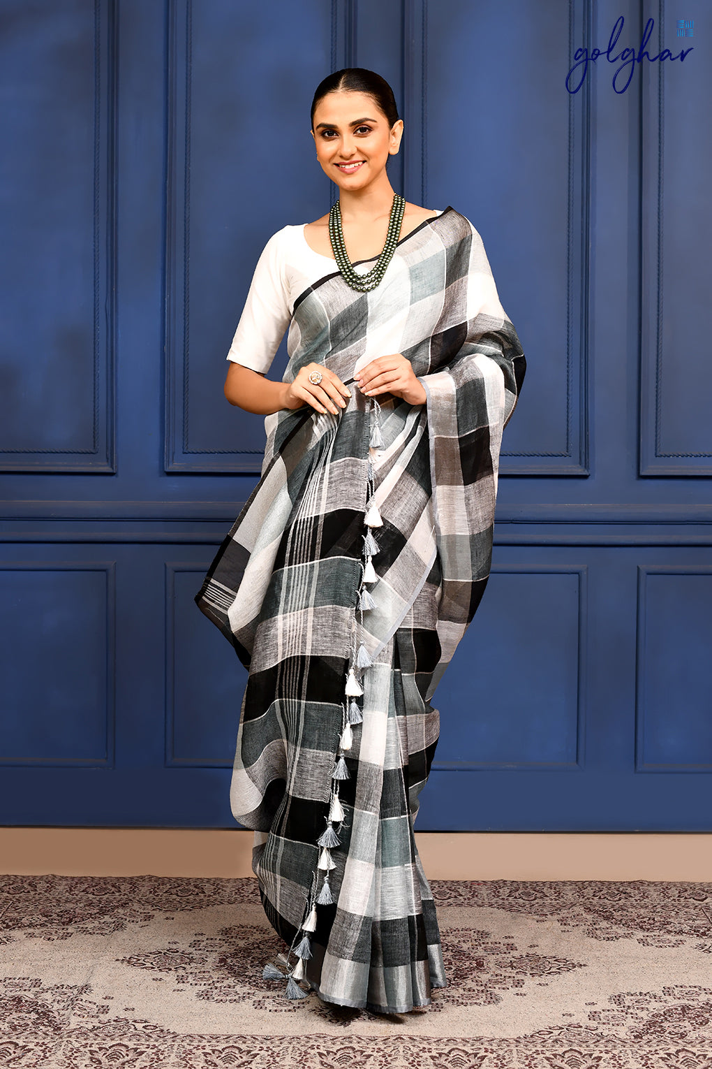 Shadow Grid (Saree)
