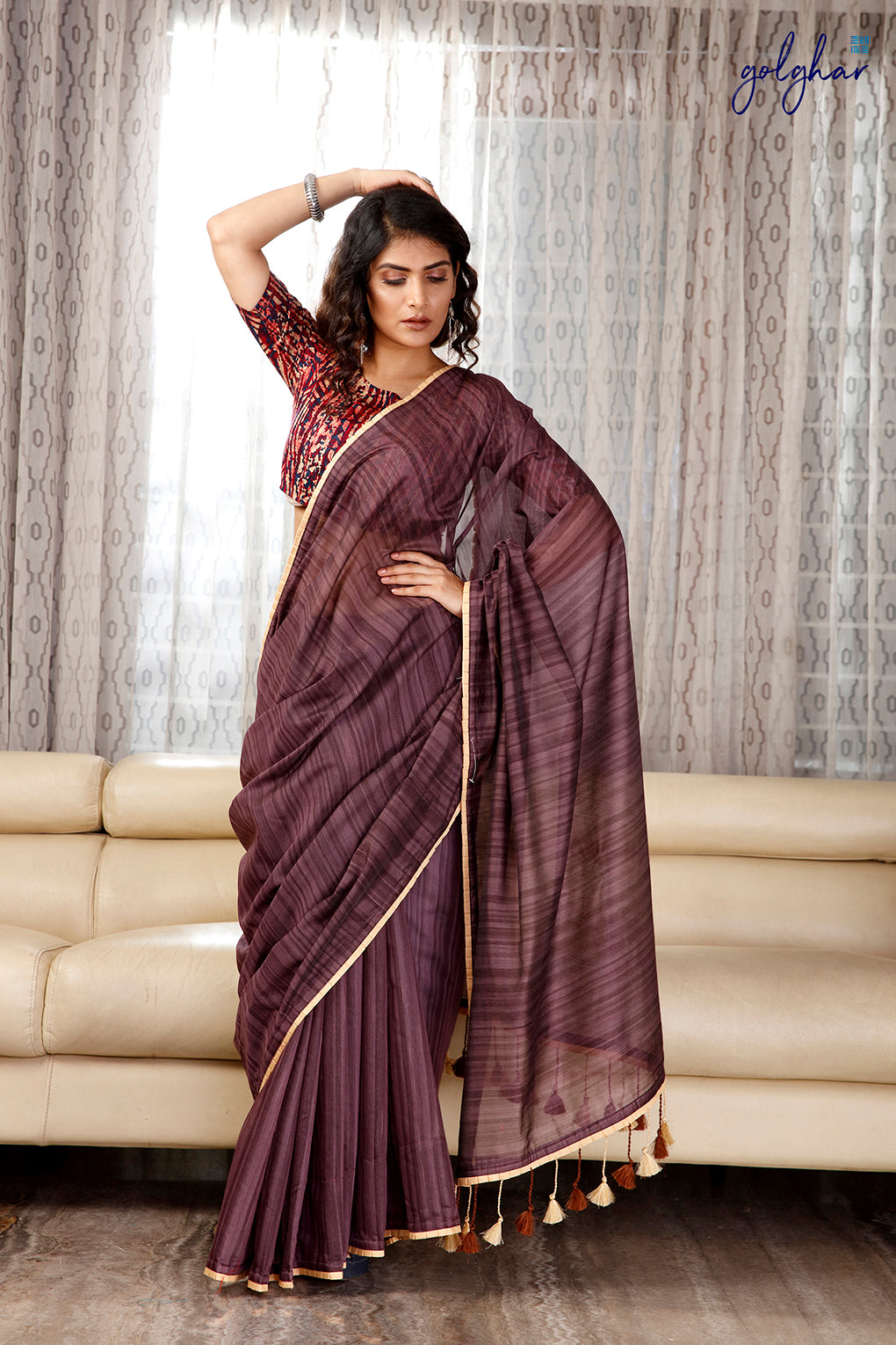 Shades of Plum (Saree)