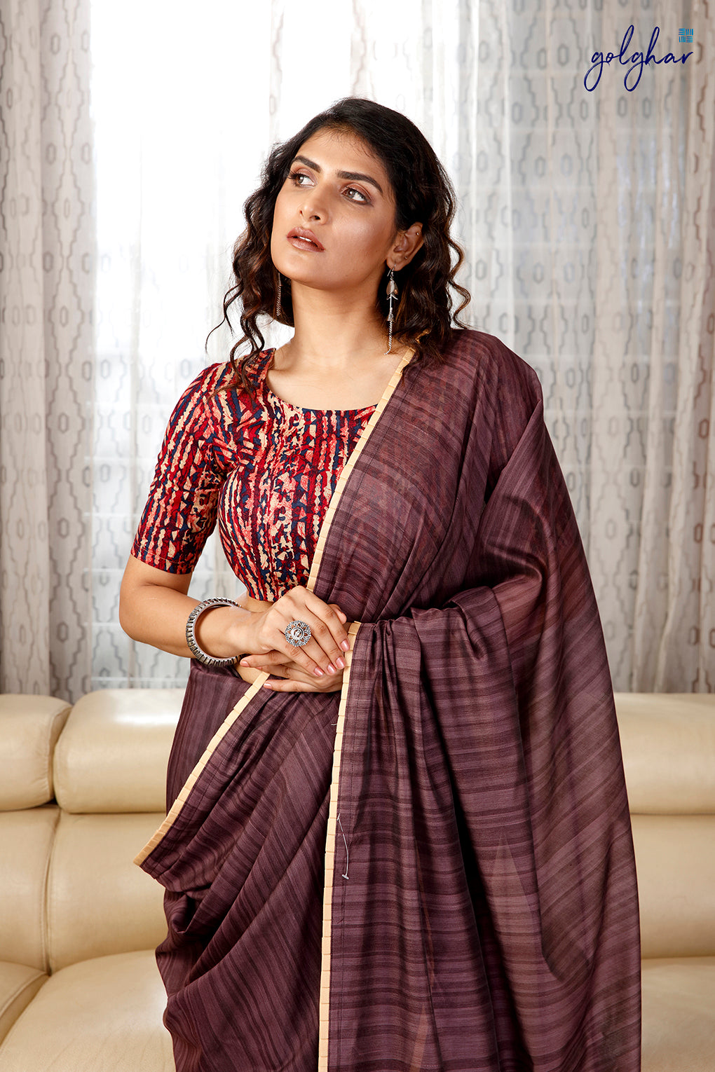 Shades of Plum (Saree)