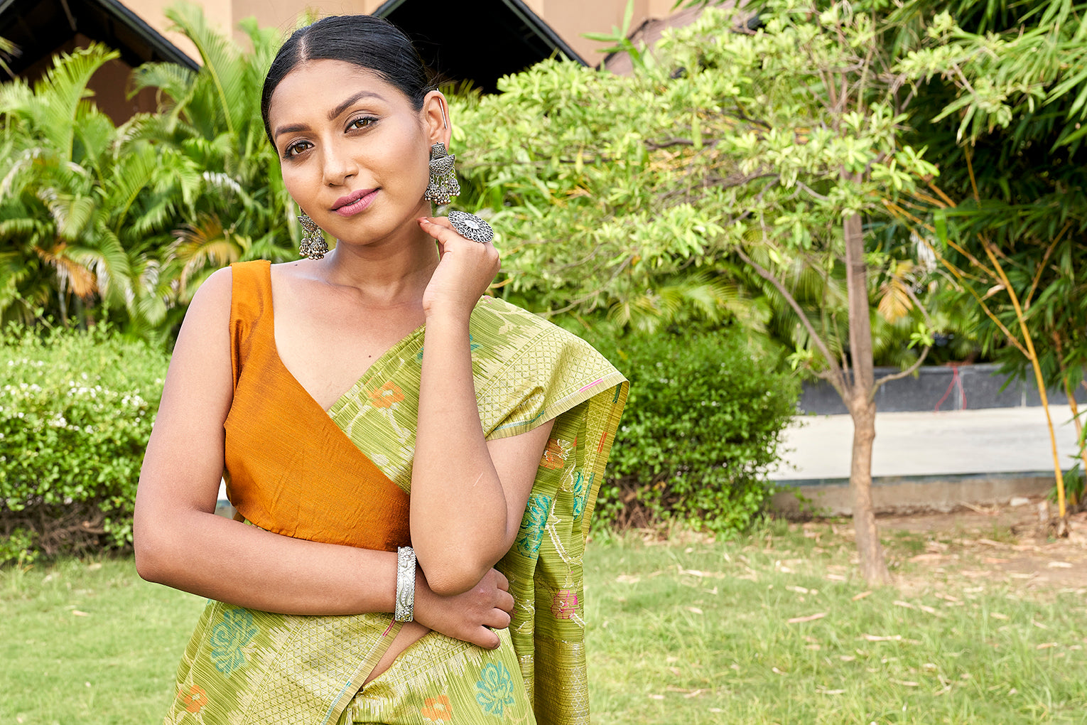 Back me knot-Mustard (Blouse)