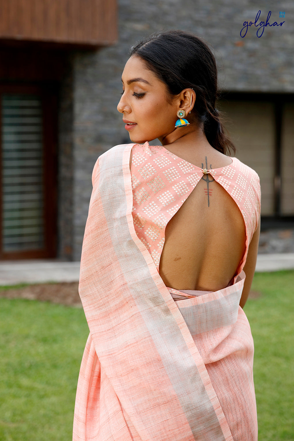 Beachside Peach (Saree)