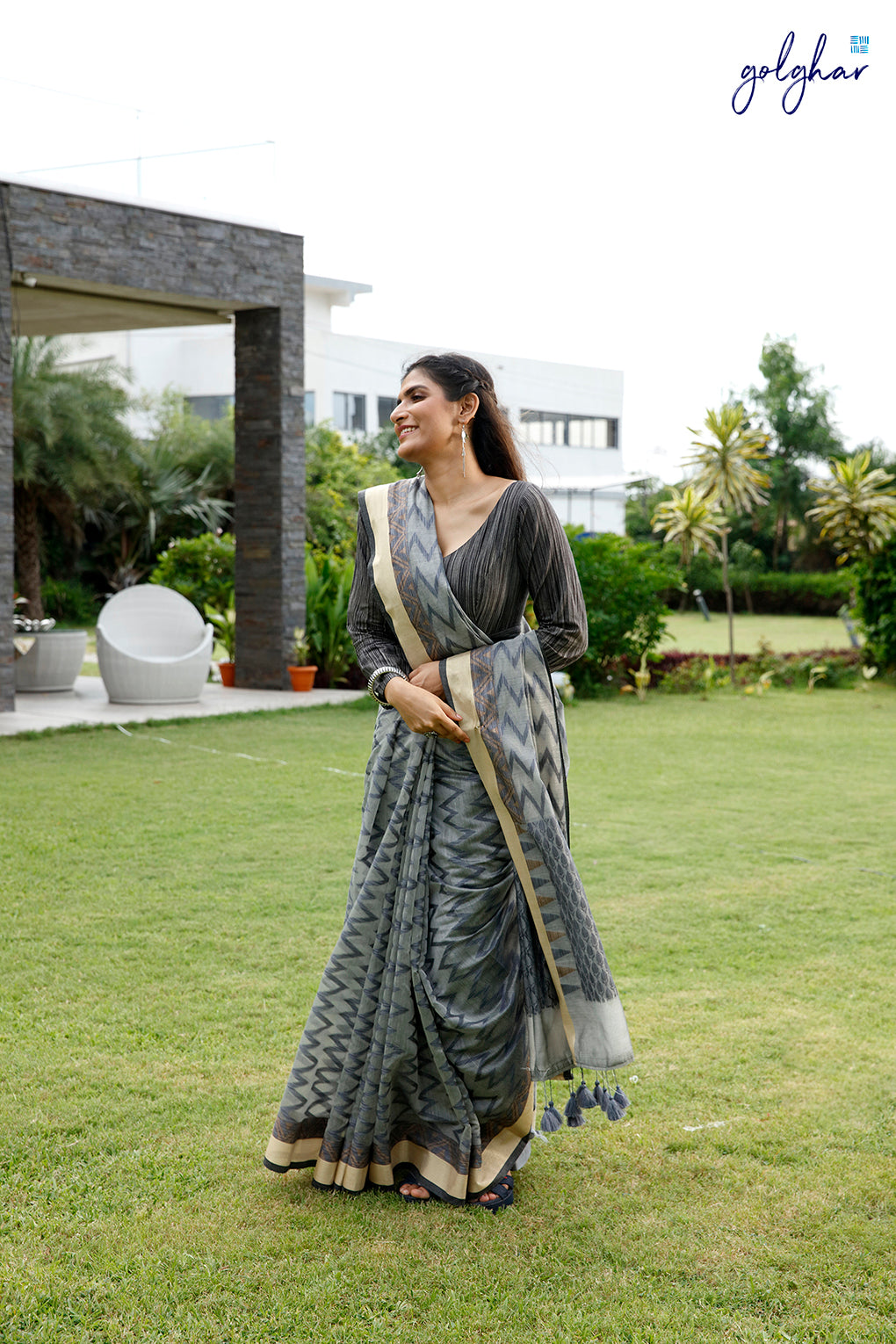 Monochrome Scribble (Saree)