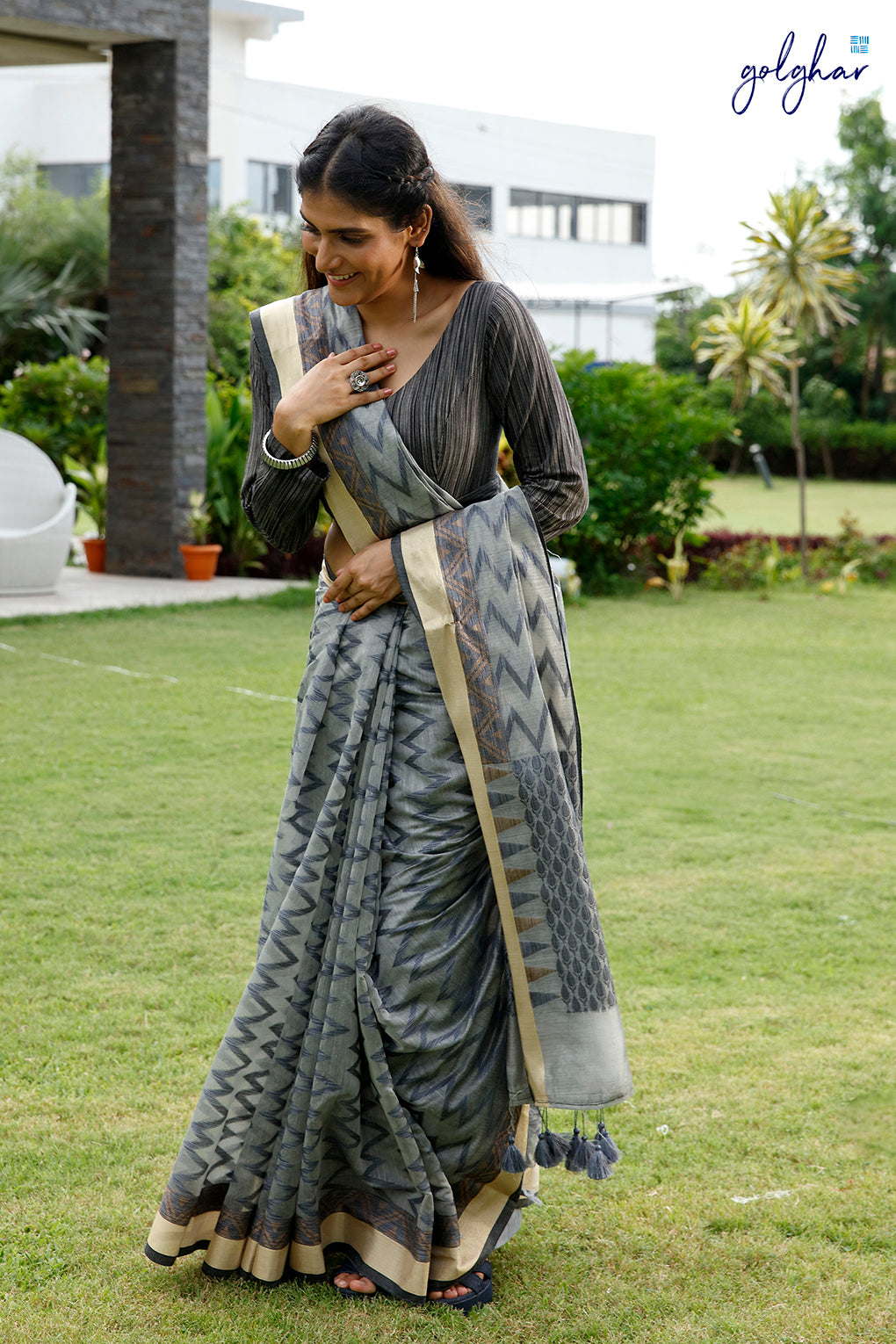 Monochrome Scribble (Saree)