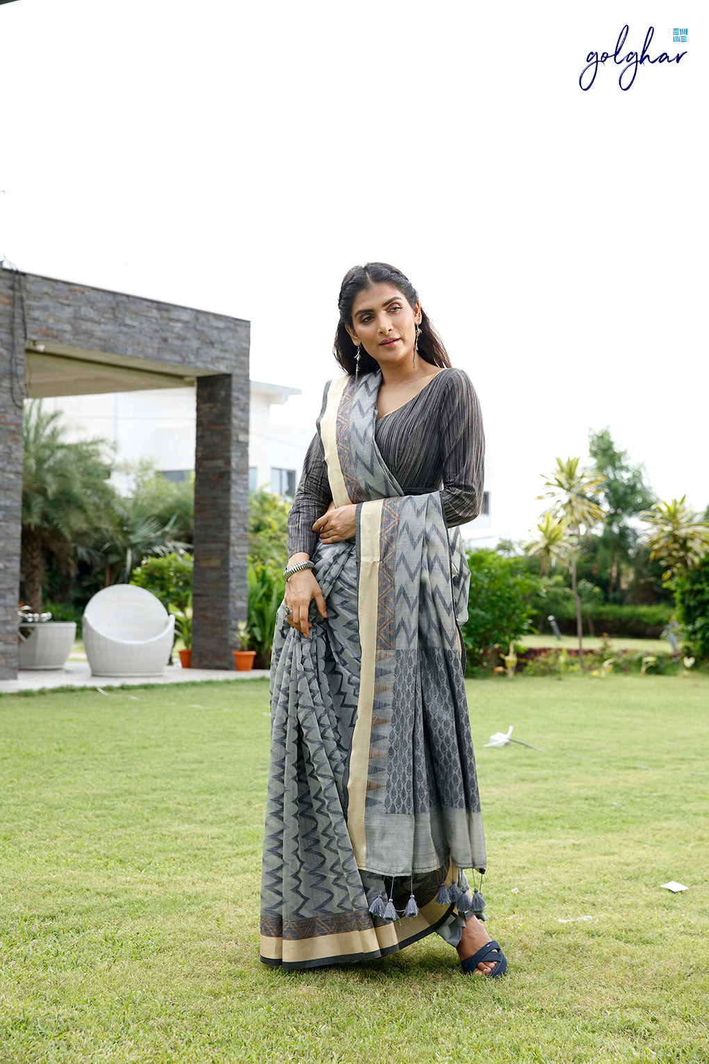 Monochrome Scribble (Saree)