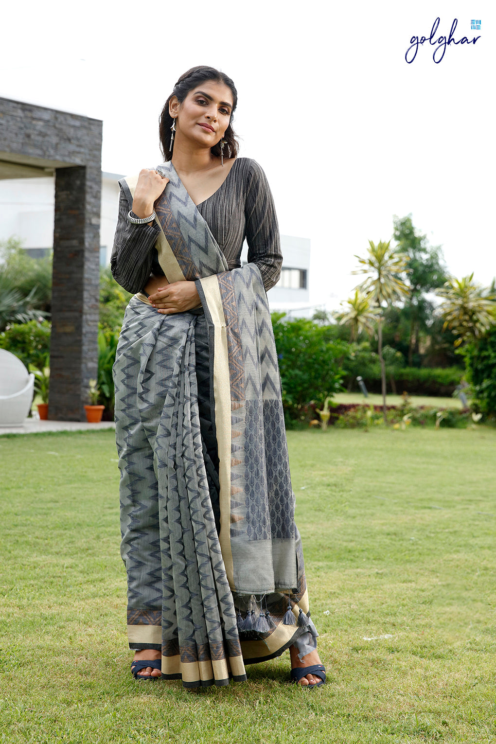 Monochrome Scribble (Saree)