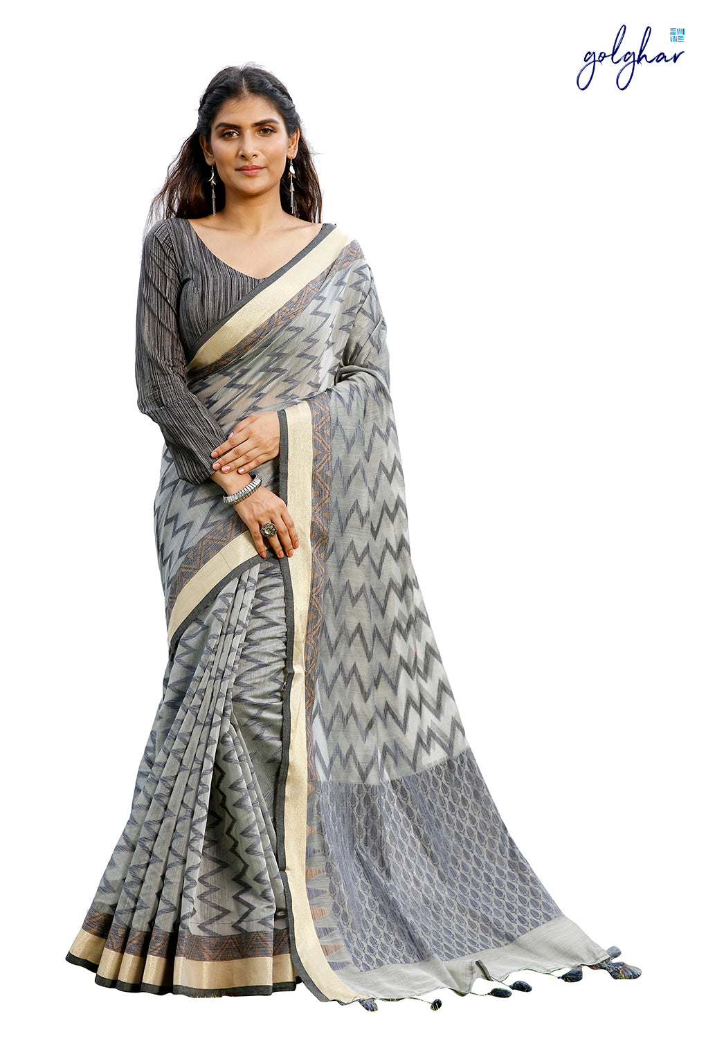 Monochrome Scribble (Saree)
