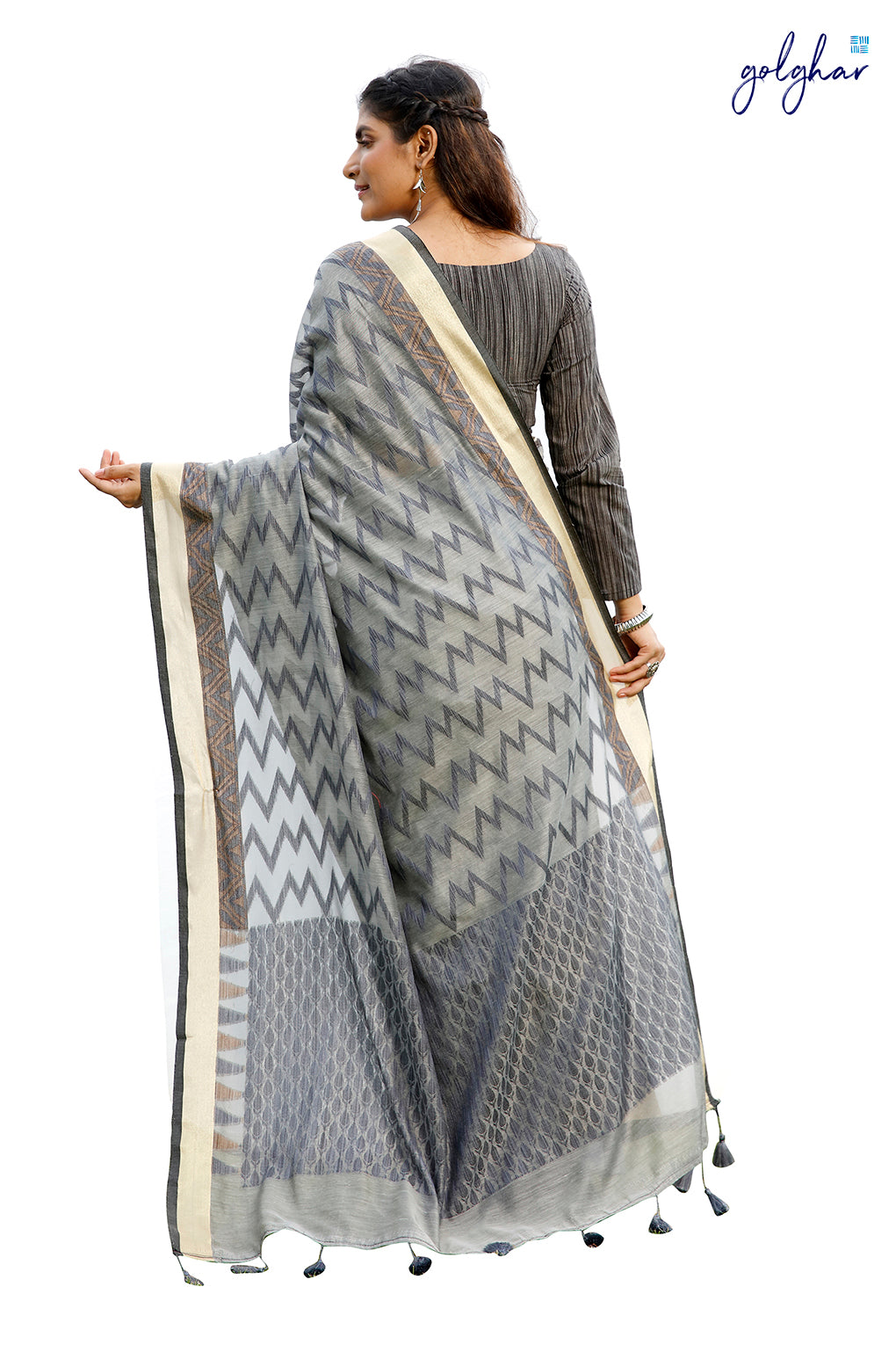 Monochrome Scribble (Saree)