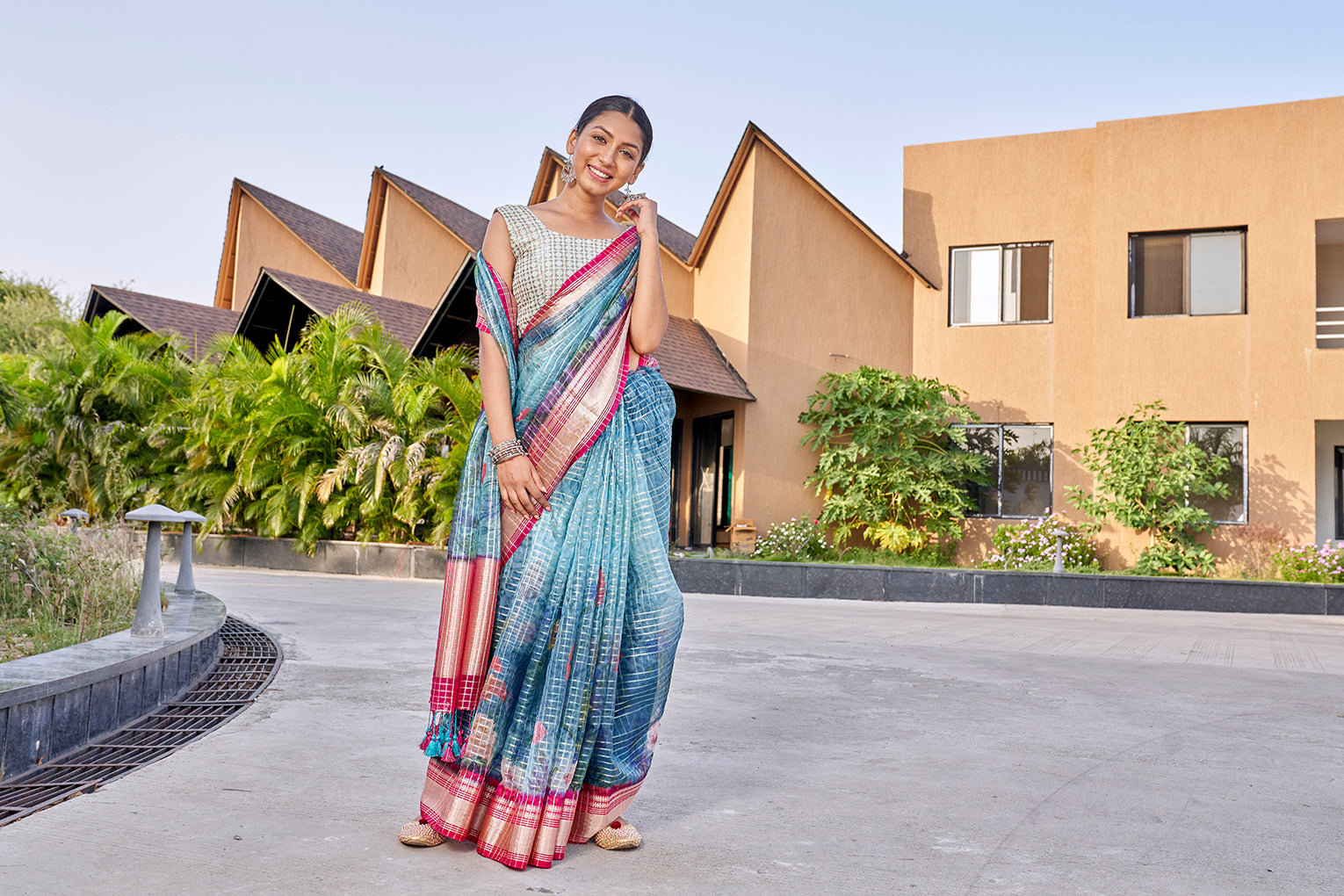 High Check Sarees