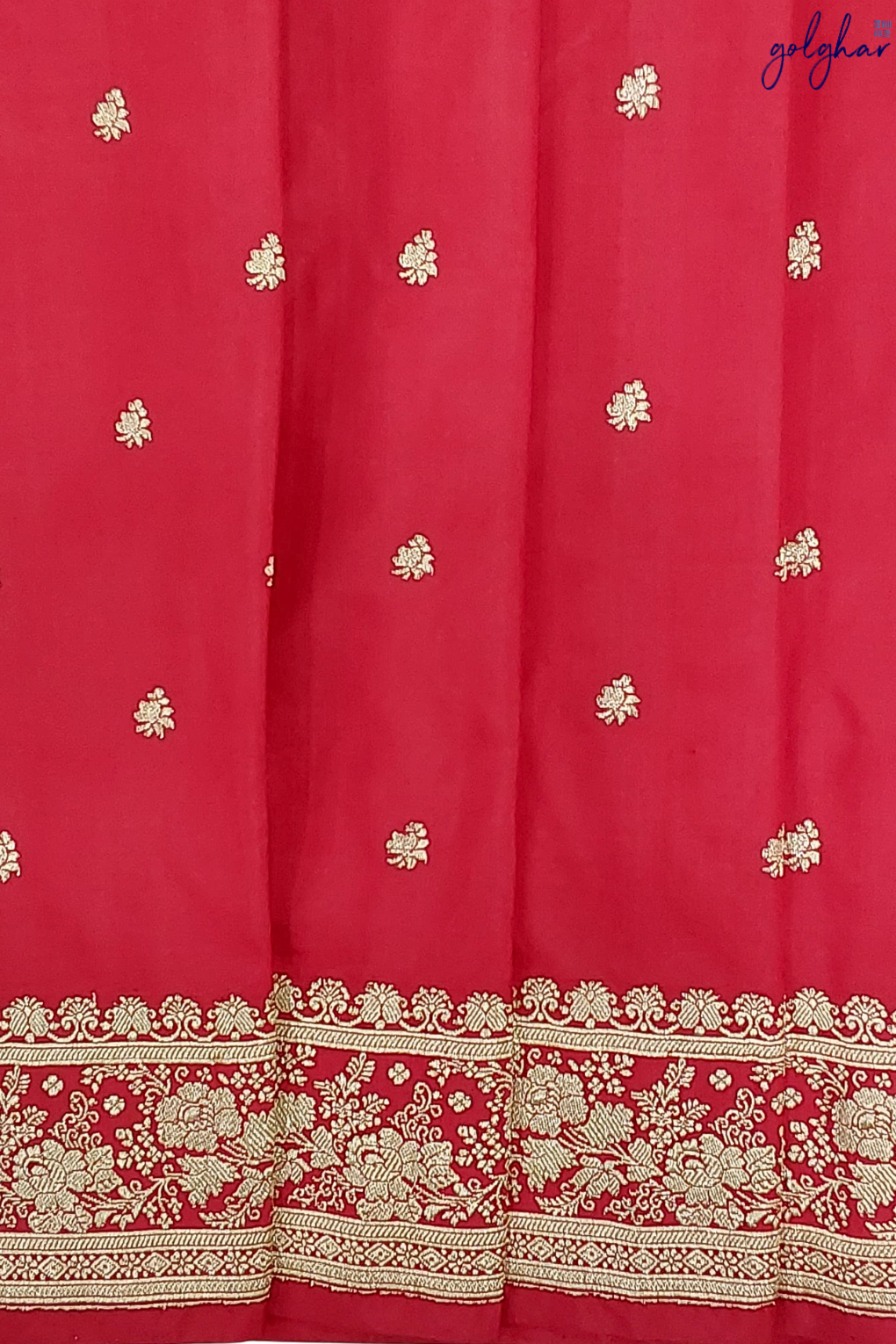 Katan Silk Zari Weave Banarasi Handloom Red Saree