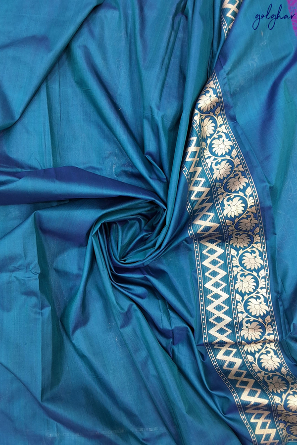 Katan Silk Deep Purple Handloom Banarasi Saree