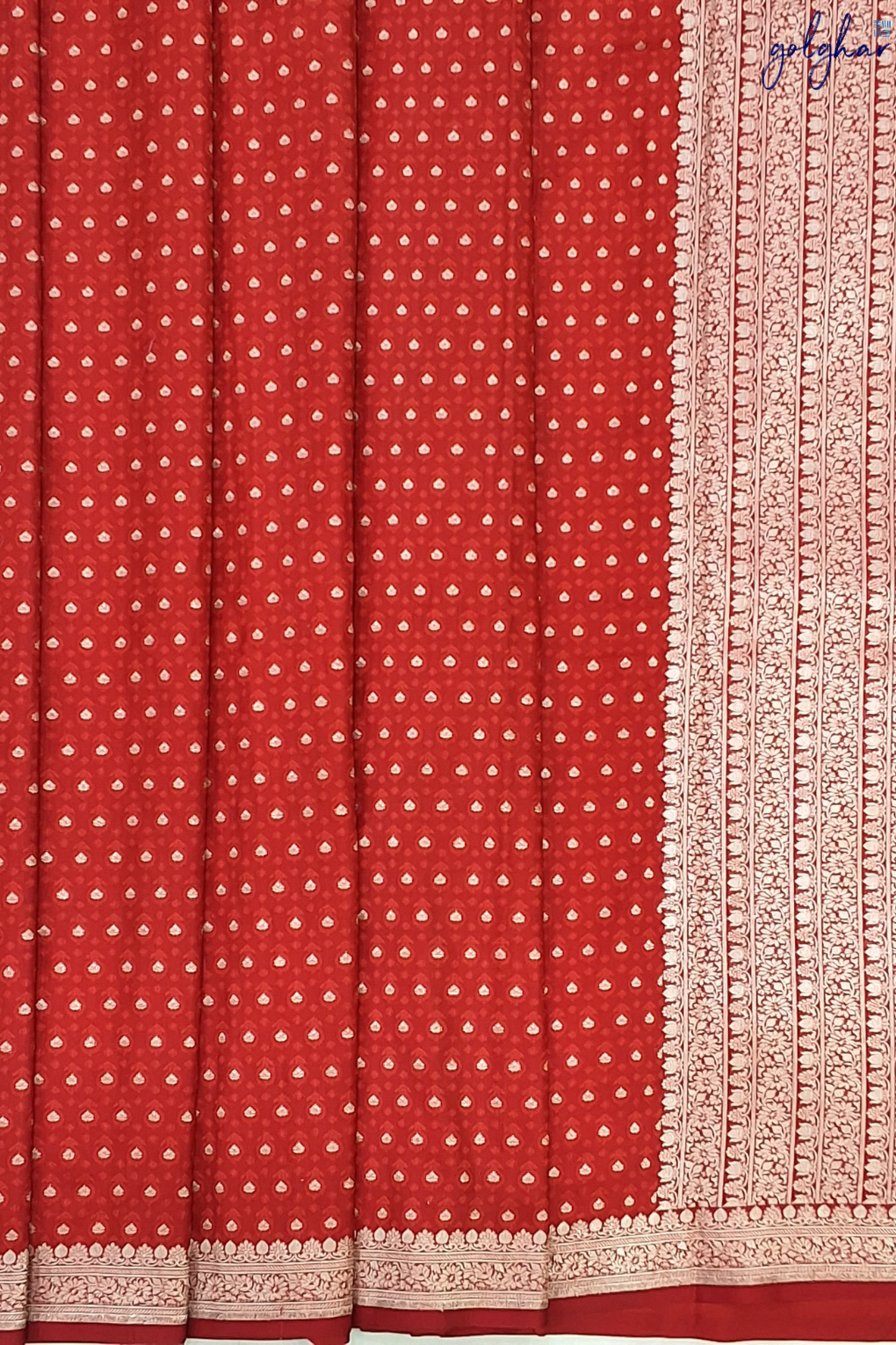 Liva Rich Red Handloom Banarasi Saree