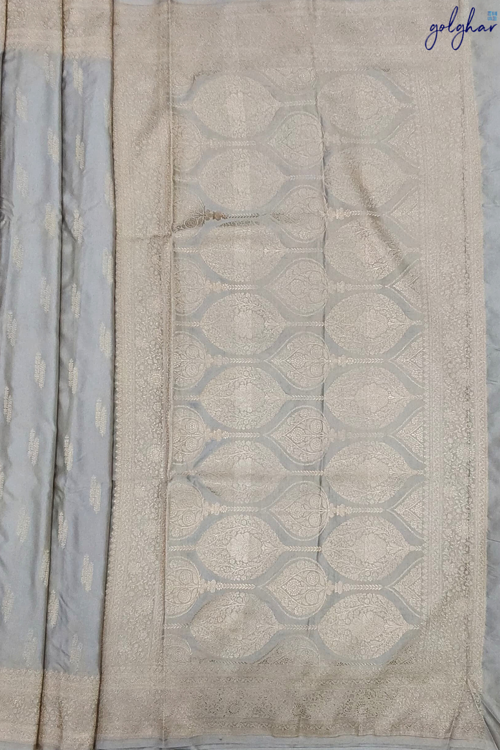 Liva Grey Handloom Banarasi Saree