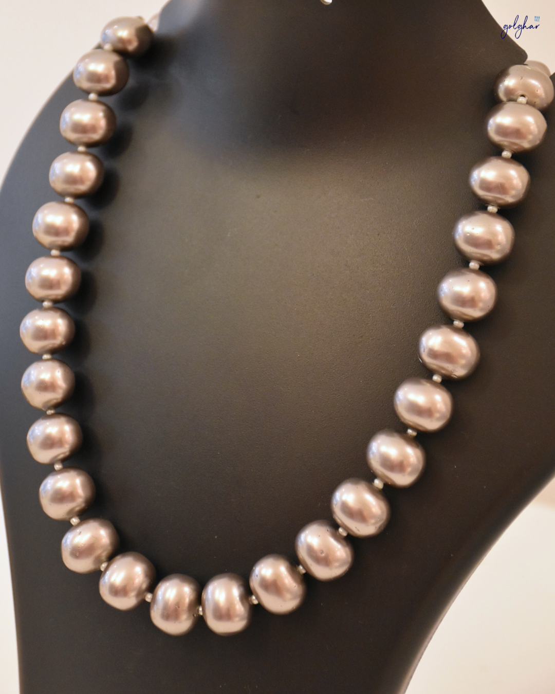 Amrapali Necklace (Metallic Grey)