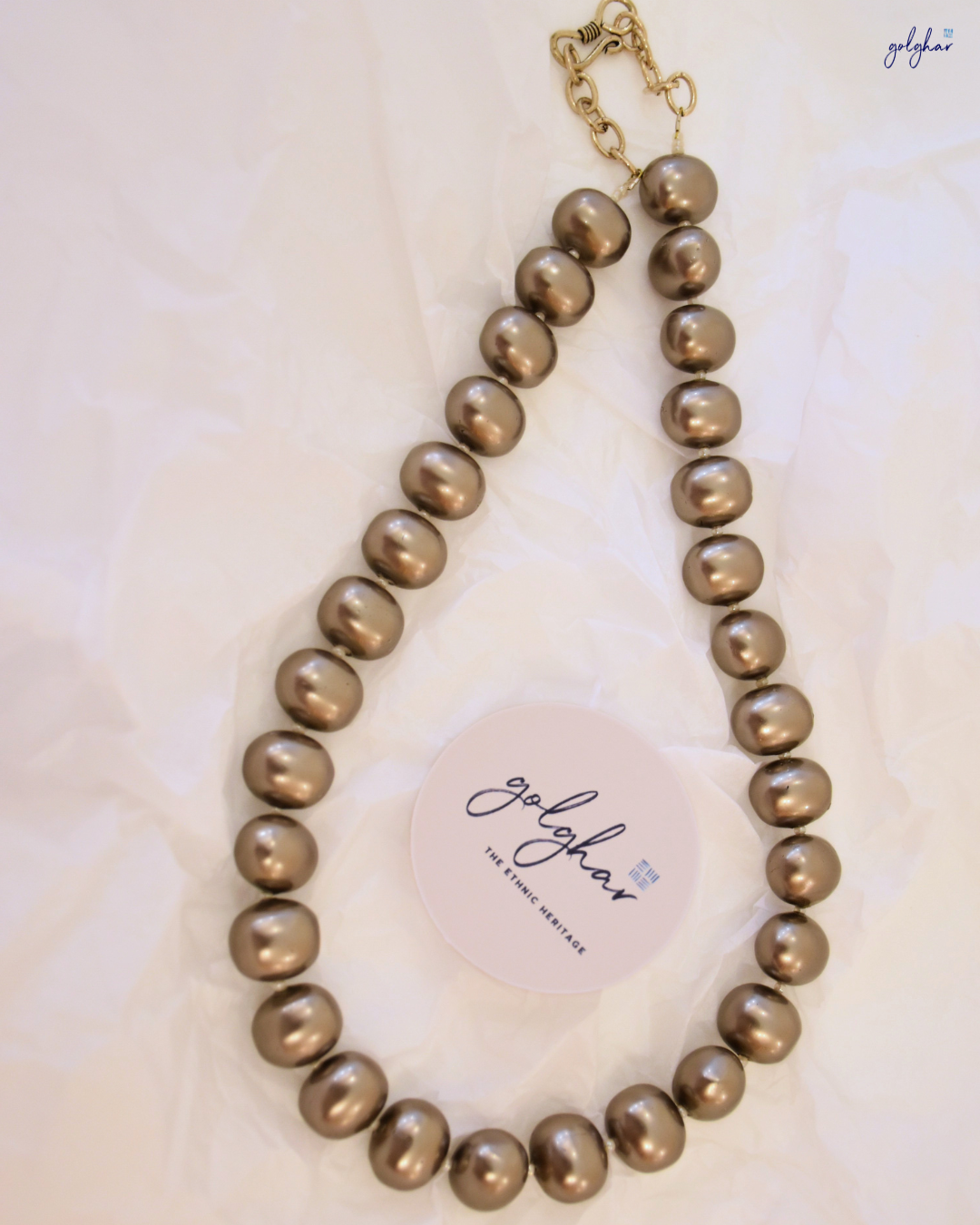 Amrapali Necklace (Metallic Grey)