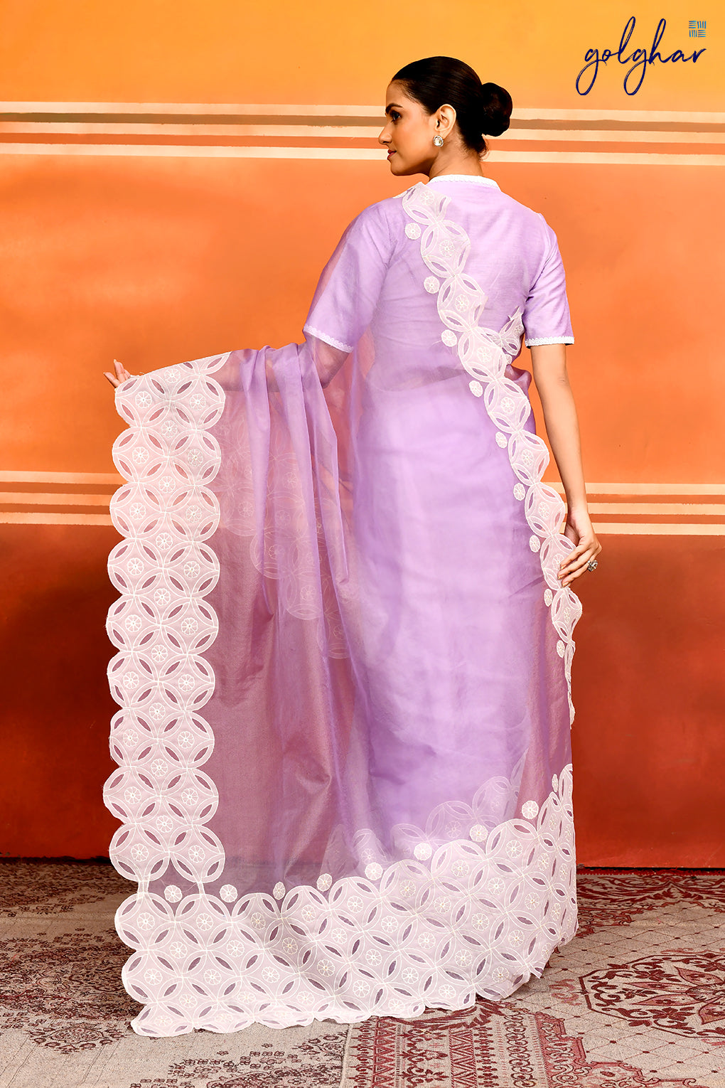 Lilac Lines (Saree)