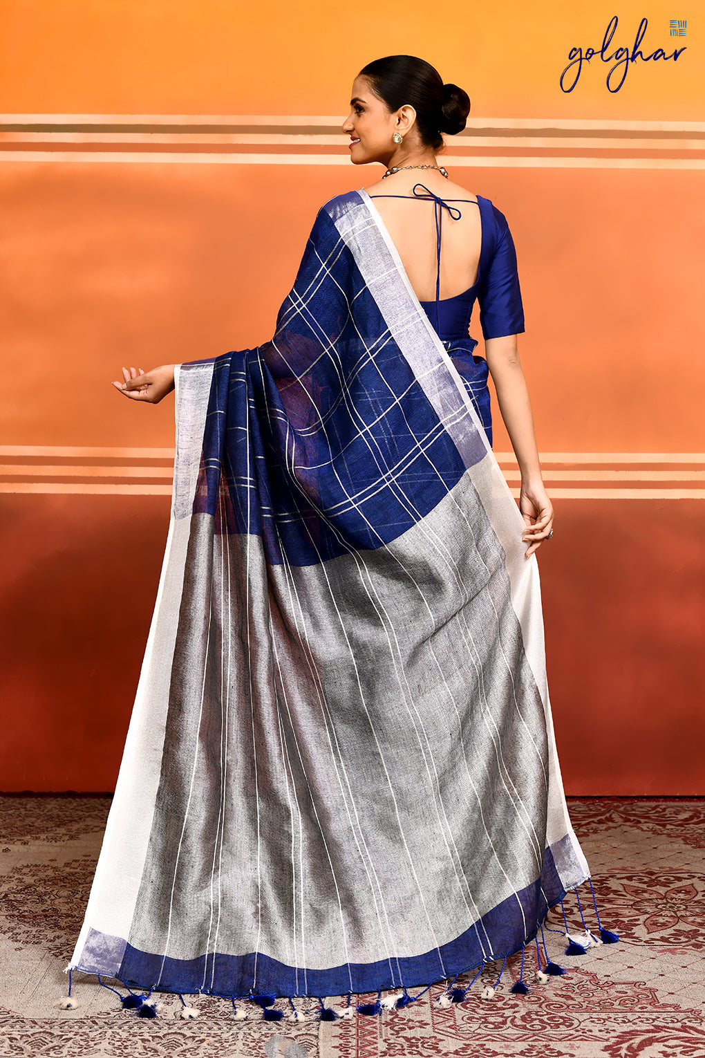 Nautical Grid (Saree)