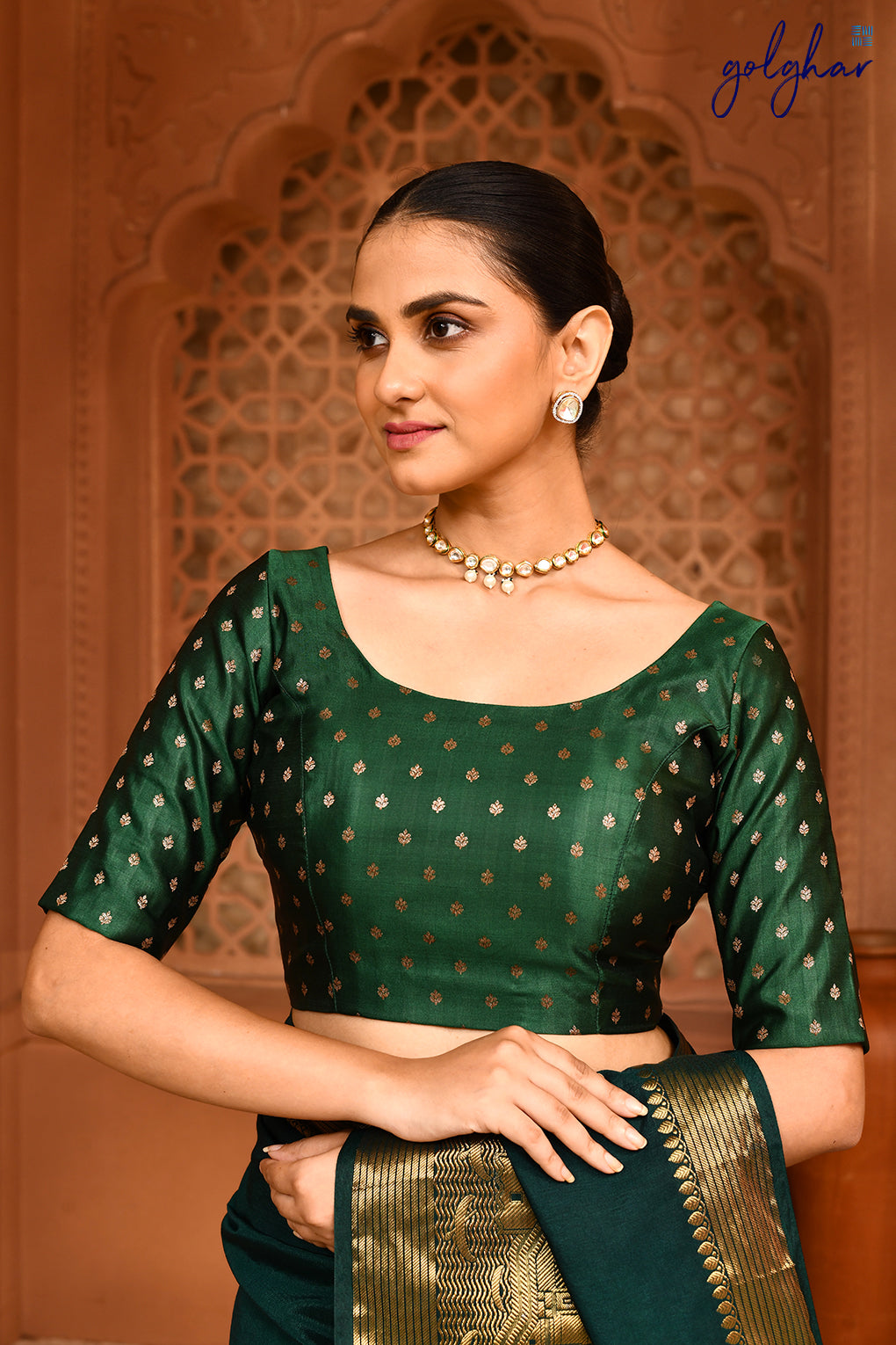 Green Booti (Blouse)