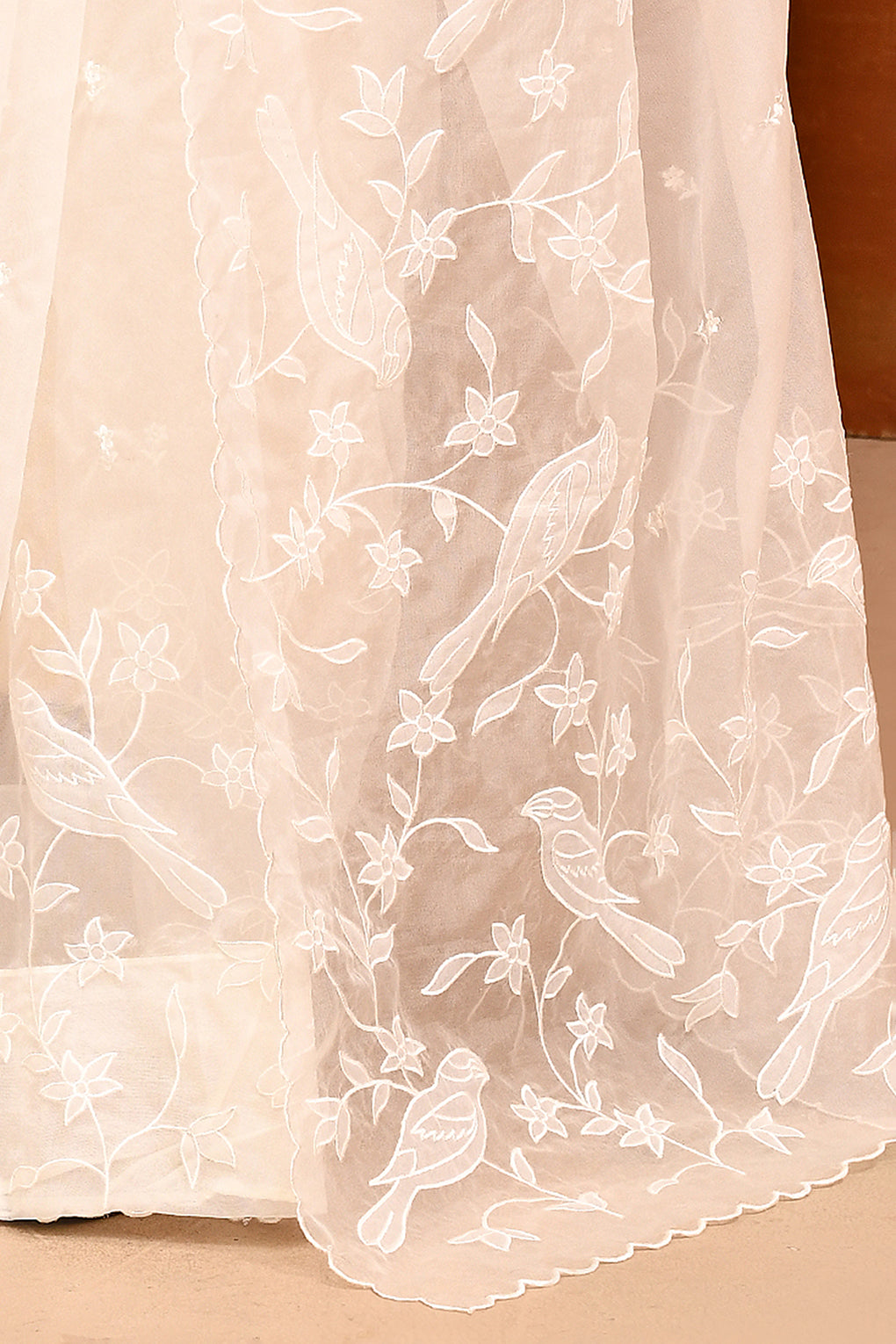 A Bird's Song - White (Saree)
