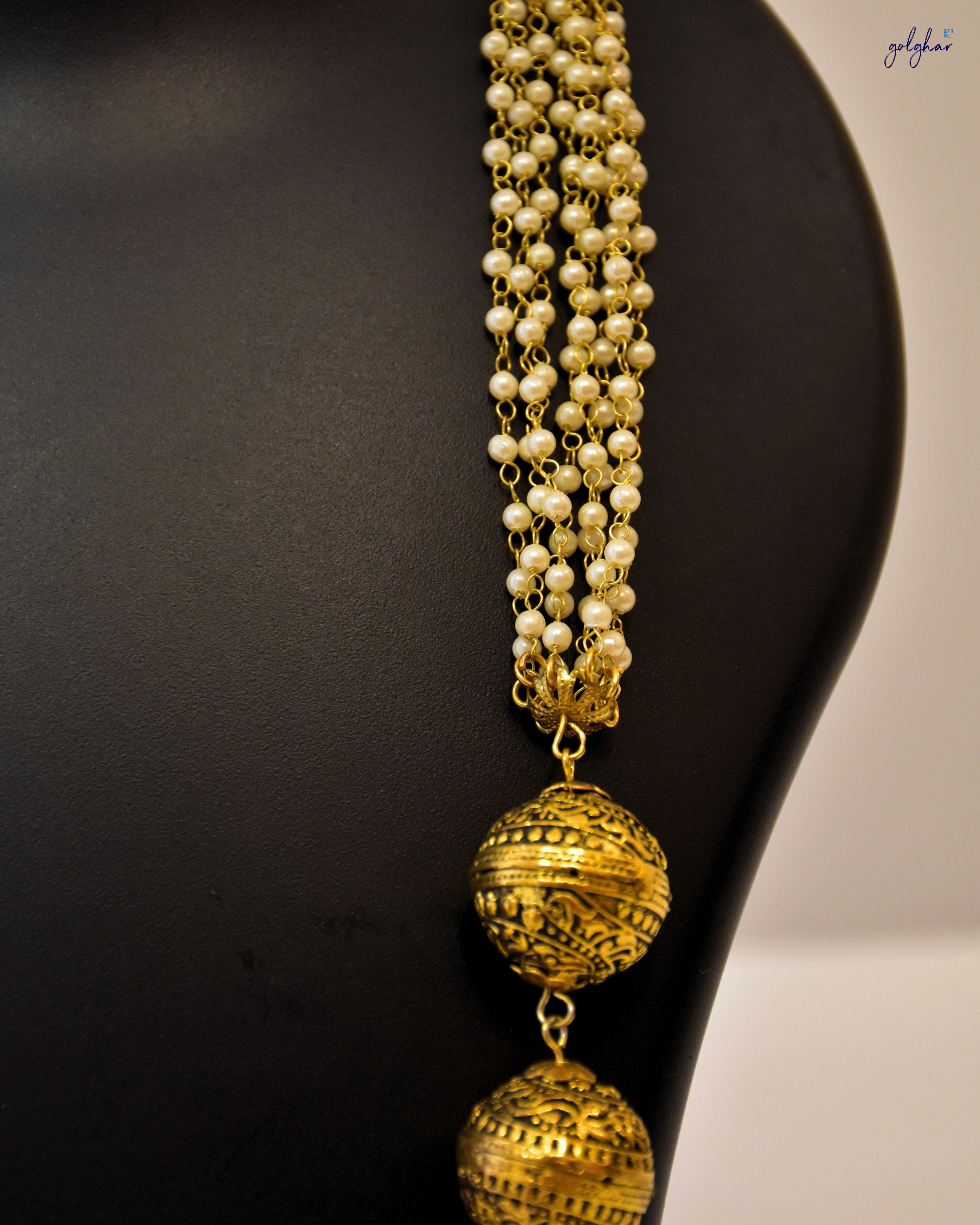 Swarn Saaz Necklace (Bright Gold)