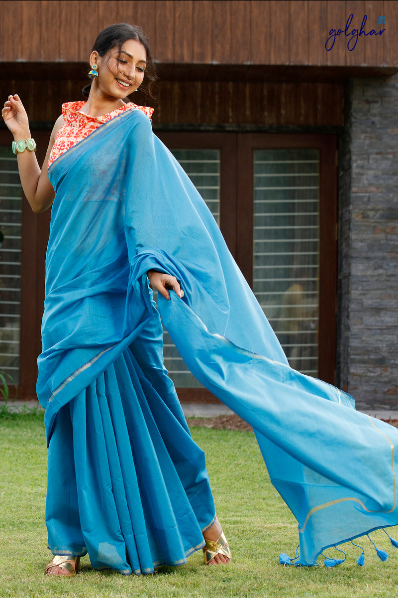 Sky Blue Color Organza Base Heavy Sequins Work Wedding Wear Saree With –  Cygnus Fashion