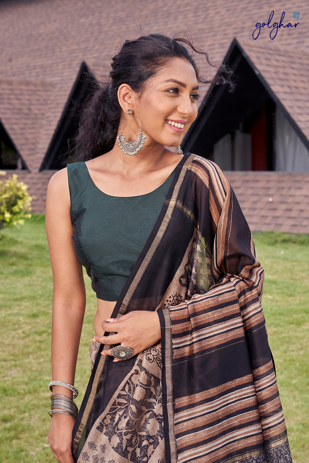 Retro Bottle Green (Blouse)