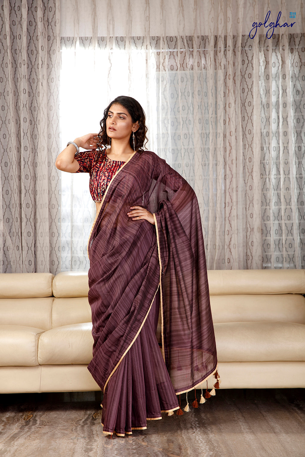 Shades of Plum (Saree)