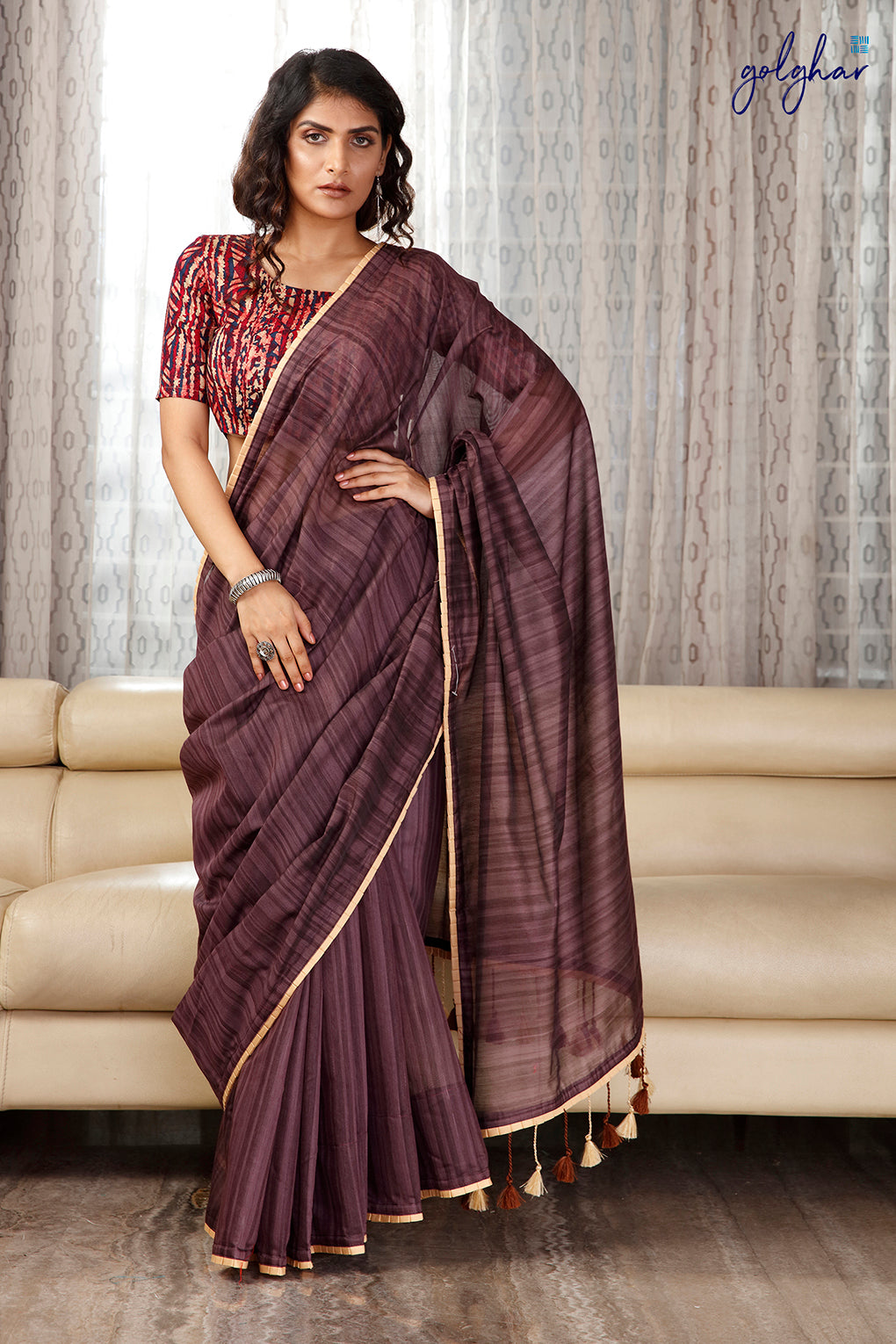 Shades of Plum (Saree)