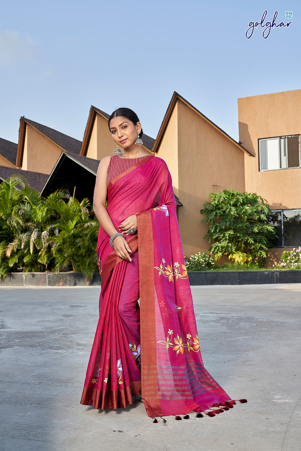 Striking Maroon (Saree)