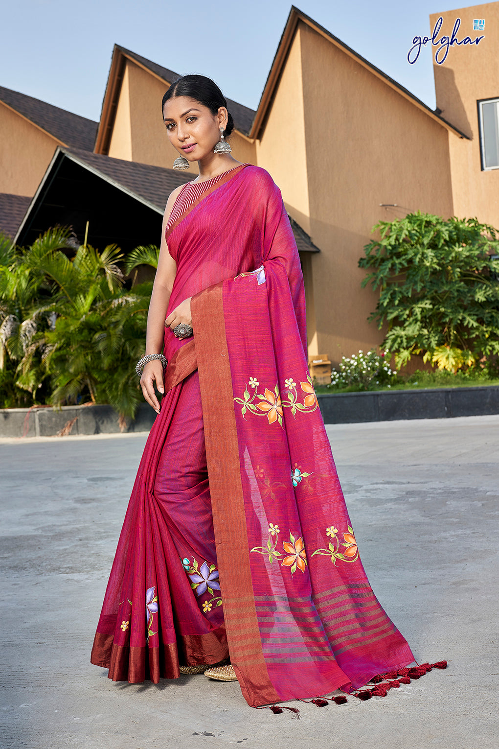 Striking Maroon (Saree)