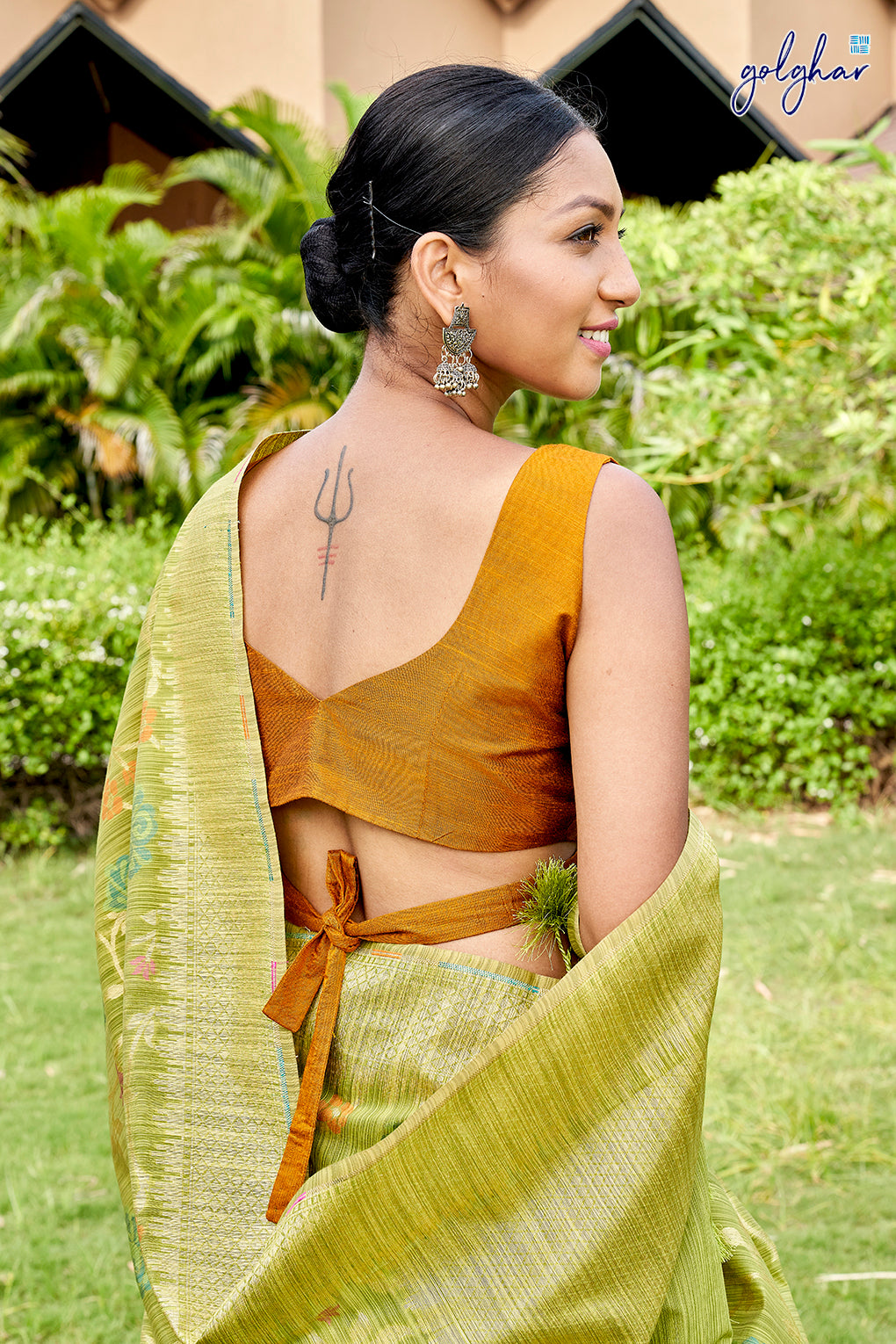 Back me knot-Mustard (Blouse)