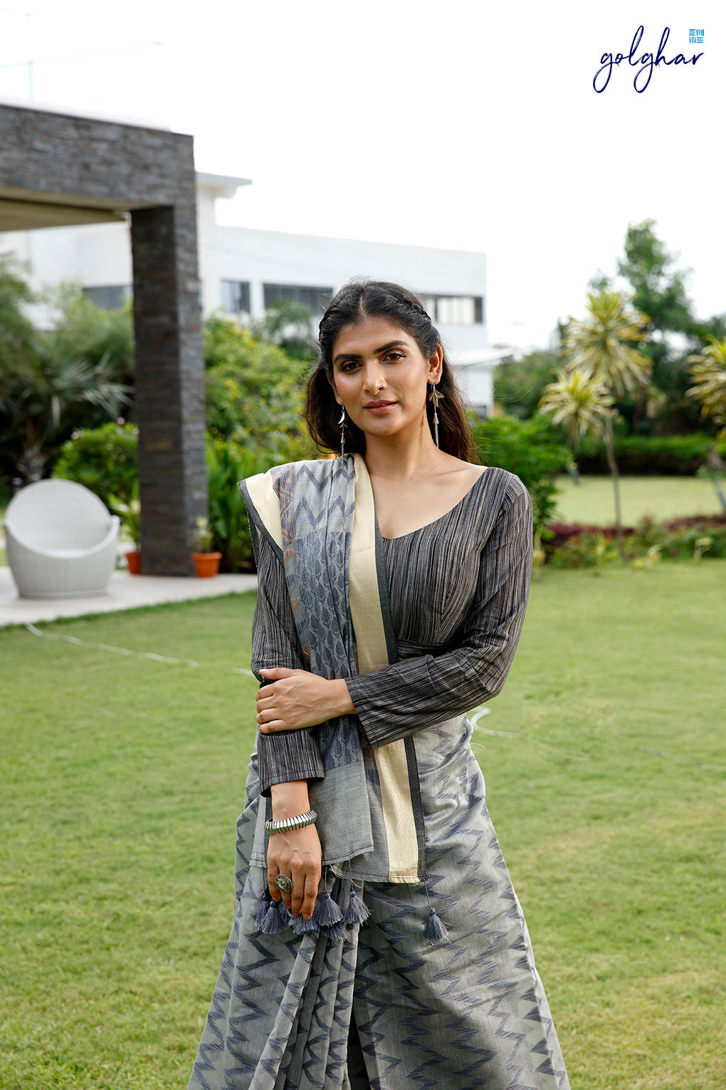 Monochrome Scribble (Saree)