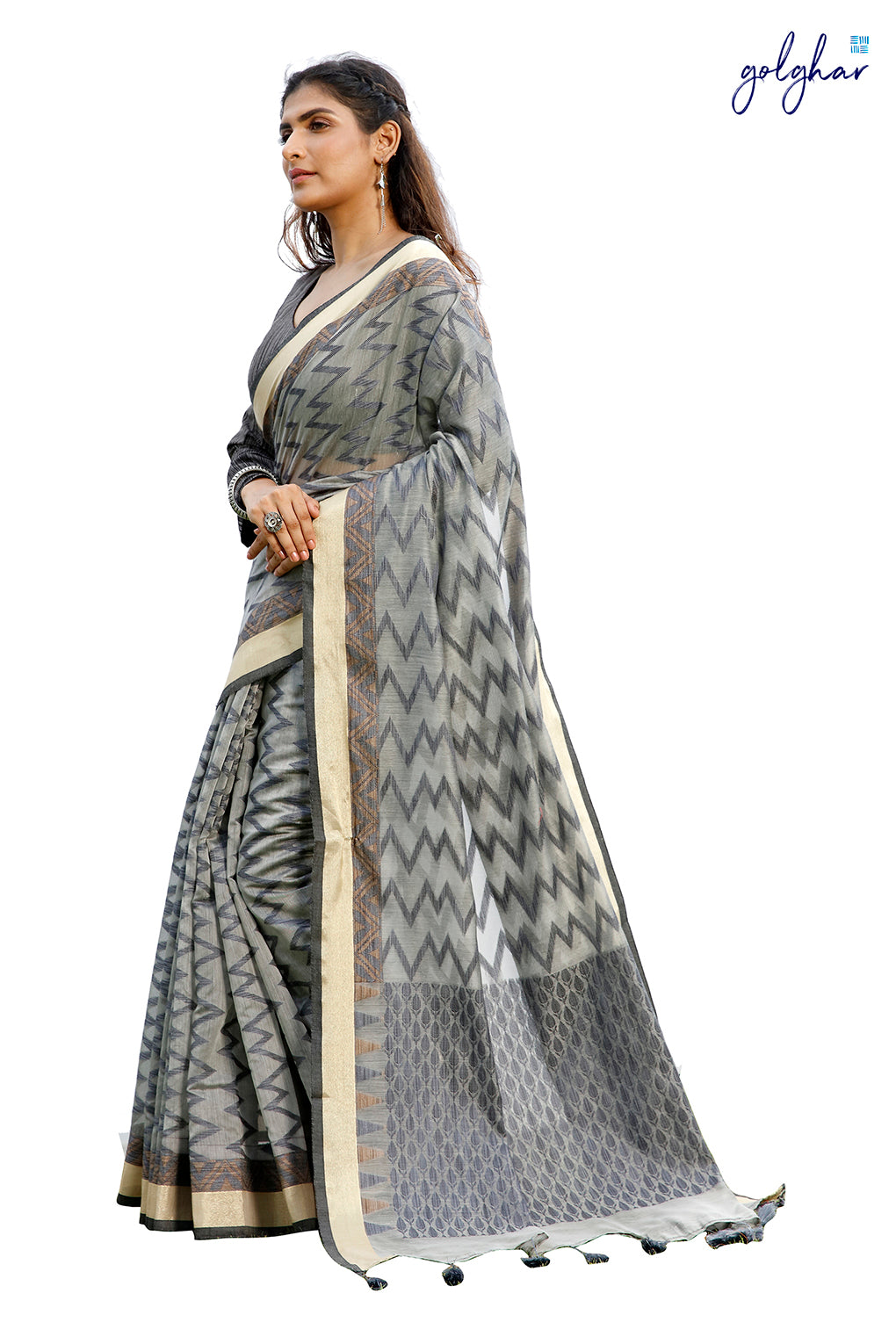 Monochrome Scribble (Saree)