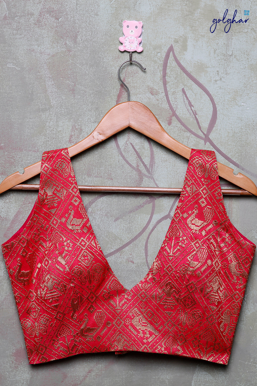 Coral Aloud (Blouse) | Sexy Brocade Banarasi Readymade blouse – golghar